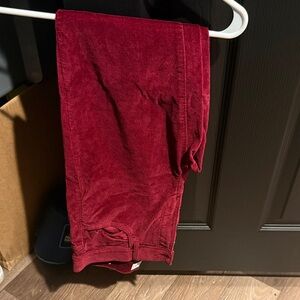 LOFT Burgundy Corduroy Pants